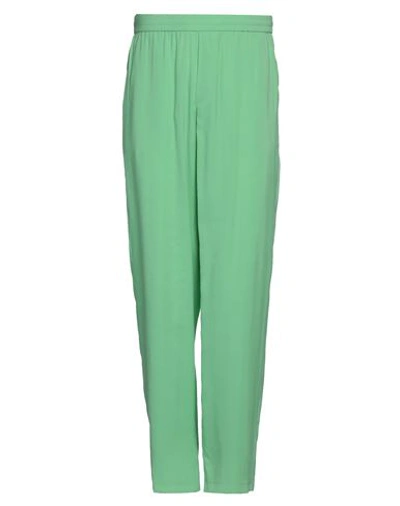 Msgm Man Pants Lime Green Size 36 Viscose, Polyester