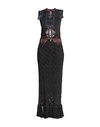 ETRO ETRO WOMAN MAXI DRESS BLACK SIZE 6 VIRGIN WOOL, VISCOSE, METALLIC FIBER