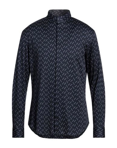 Giorgio Armani Man Shirt Midnight Blue Size 17 Cotton