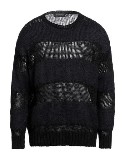 Ann Demeulemeester Man Sweater Black Size L Linen, Silk