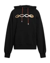Gcds Man Sweatshirt Black Size Xl Cotton In Black