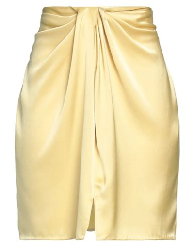 Nanushka Woman Mini Skirt Light Yellow Size S Triacetate, Polyester