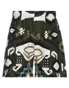 Msgm Man Shorts & Bermuda Shorts Military Green Size 36 Cotton In Green