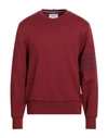 Thom Browne Man Sweatshirt Burgundy Size 5 Cotton In Red