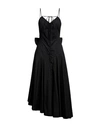 Msgm Woman Midi Dress Black Size 6 Cotton