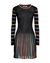 Msgm Woman Short Dress Black Size M Viscose In Black