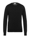 Ferragamo Man Sweater Black Size Xxl Cotton, Silk In Black