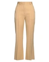 LANVIN LANVIN WOMAN PANTS BEIGE SIZE 8 VIRGIN WOOL