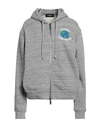 Dsquared2 Woman Sweatshirt Grey Size L Cotton In Grey