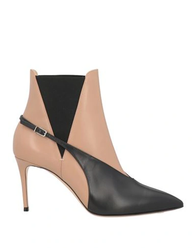 Casadei Woman Ankle Boots Blush Size 8 Soft Leather In Pink