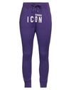 Dsquared2 Woman Cropped Pants Purple Size Xs Cotton