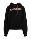 Gcds Man Sweatshirt Black Size Xl Cotton In Black