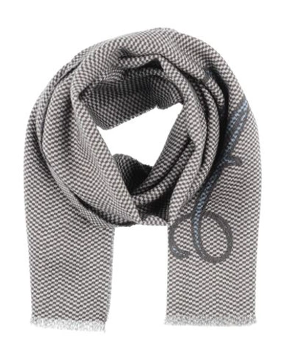 Giorgio Armani Man Scarf Steel Grey Size - Virgin Wool In Grey