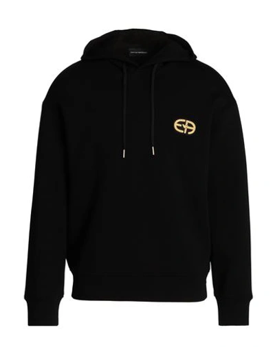 Emporio Armani Man Sweatshirt Black Size Xl Cotton, Polyester, Elastane In Black