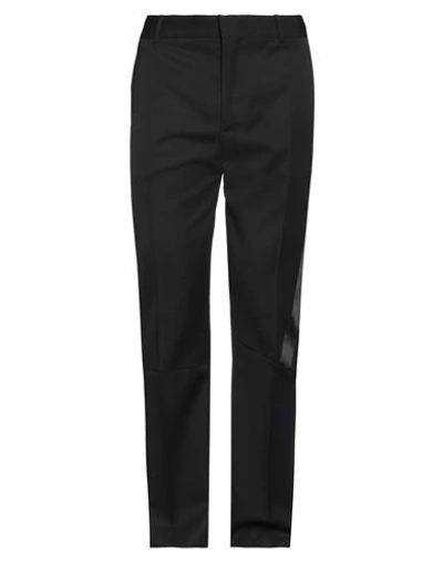 Alexander Mcqueen Man Pants Black Size 34 Wool, Silk