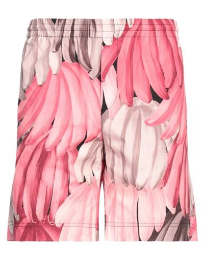 Msgm Man Shorts & Bermuda Shorts Garnet Size 30 Cotton In Red