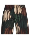 Msgm Man Shorts & Bermuda Shorts Dark Green Size 34 Cotton