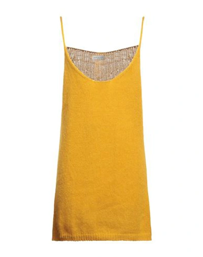 Dries Van Noten Man Sweater Ocher Size S Alpaca Wool, Polyamide, Merino Wool In Yellow