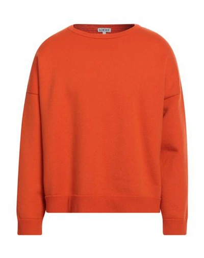 Loewe Man Sweater Orange Size Xs Cashmere, Polyamide