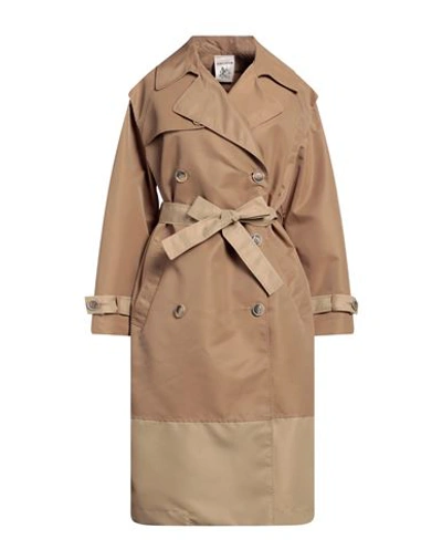 Semicouture Woman Overcoat Camel Size 8 Polyamide In Beige