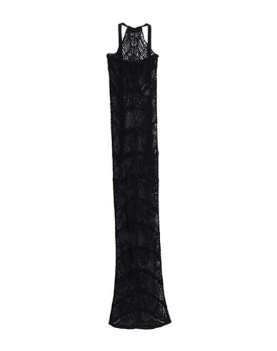 Balmain Woman Maxi Dress Black Size 6 Virgin Wool, Polyamide