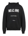 MOSCHINO MOSCHINO MAN SWEATSHIRT BLACK SIZE 36 ORGANIC COTTON