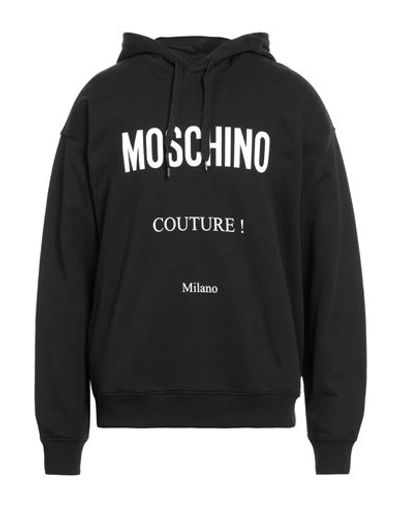 Moschino Man Sweatshirt Black Size 42 Organic Cotton