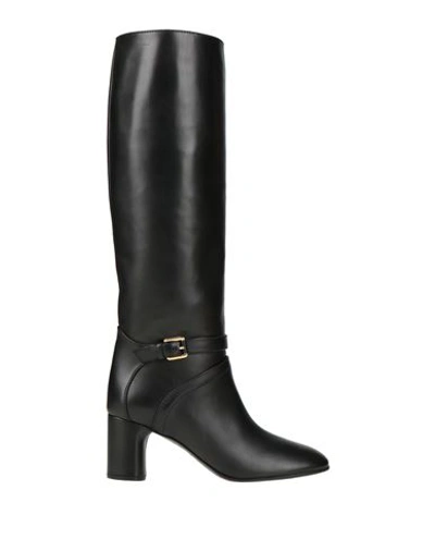 Casadei Woman Knee Boots Black Size 8 Calfskin