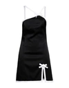 Msgm Woman Short Dress Black Size 8 Viscose In Black