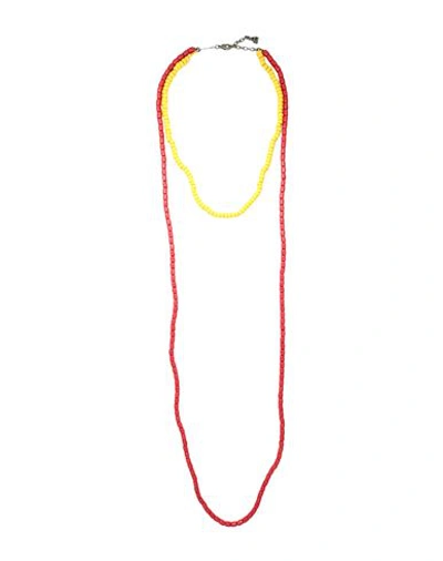 Dsquared2 Man Necklace Red Size - Metal, Plastic