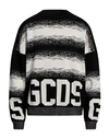 Gcds Man Sweater Black Size Xl Cotton In Black