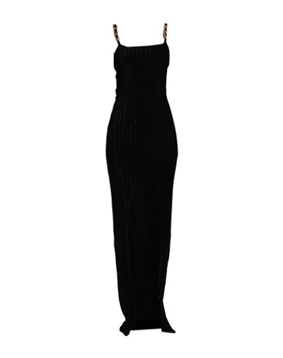 Balmain Woman Maxi Dress Black Size 6 Polyamide, Cotton, Viscose