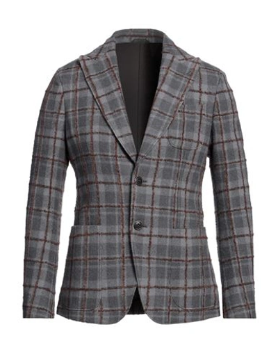 Giorgio Armani Man Blazer Grey Size 40 Virgin Wool, Mohair Wool, Alpaca Wool, Polyamide