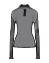 Giorgio Armani Woman Top Midnight Blue Size 10 Polyamide, Viscose, Polyester In Blue