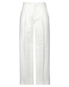 Chloé Woman Pants White Size 8 Linen, Cotton In Off White