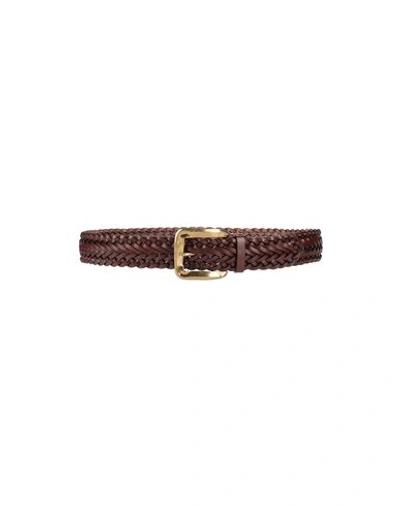 Dsquared2 Man Belt Dark Brown Size 38 Soft Leather