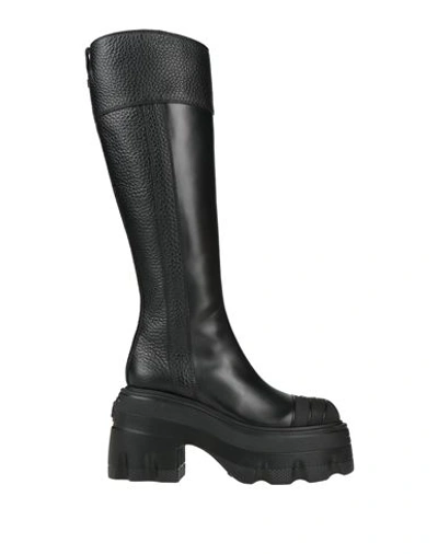 Casadei Woman Knee Boots Black Size 10 Calfskin