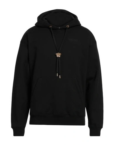 Versace Man Sweatshirt Black Size Xl Cotton