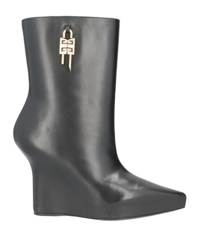 GIVENCHY GIVENCHY WOMAN ANKLE BOOTS BLACK SIZE 6 CALFSKIN