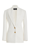 Balmain 2-button Single-breasted Crepe Blazer In White
