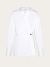 Ferragamo Asymmetric Closure Shirt In White