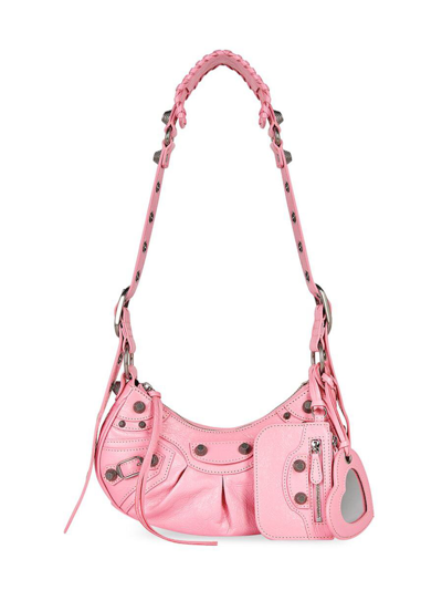 Balenciaga Le Cagole Xs Shoulder  Bags In Pink &amp; Purple
