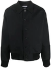 Jacquemus Le Bomber Feltro Wool-blend Jacket In Black