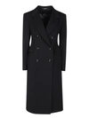 Tagliatore Double Breasted Coat In Black