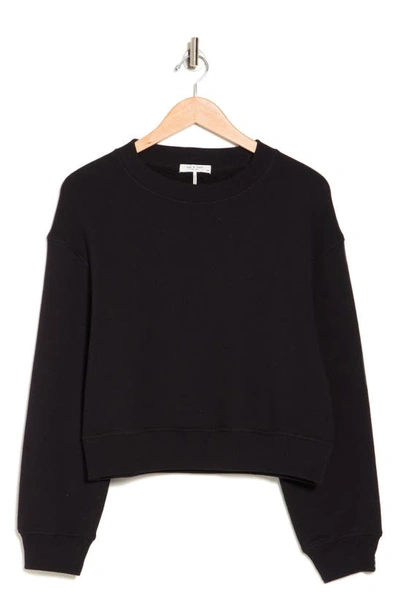 Rag & Bone City Donegal Organic French Cotton-terry Sweatshirt In Black