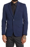 SOUL OF LONDON TEXTURED NOTCH LAPEL DOUBLE BUTTON BLAZER