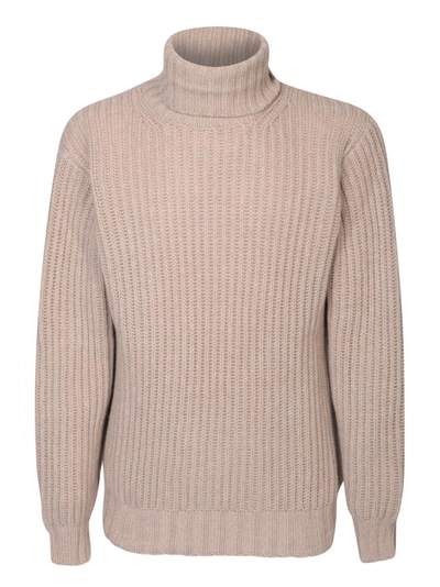 Dell'oglio Beige Cashmere Pullover In Pink