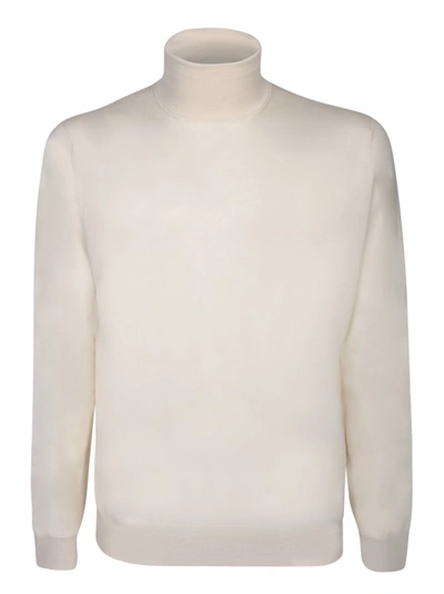 Dell'oglio White High Neck Pullover