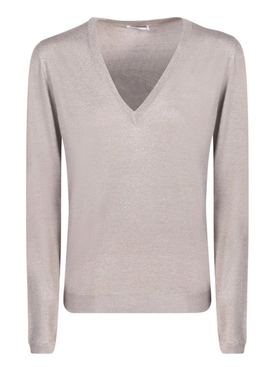 Brunello Cucinelli Lightweight V-neck Sweater In Pink