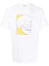 Alexander Mcqueen Men's Skull Print T Shirt In White